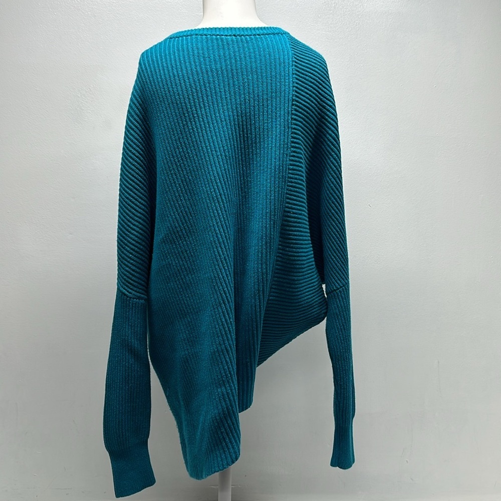 Free People Teal Crew Neck Sweater - Picture 5 of 9